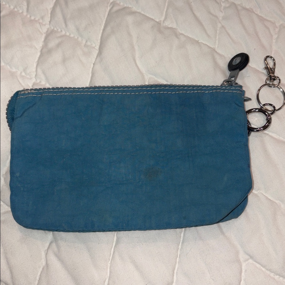 Kipling Teal Pouch with Keychain - Picture 2 of 8